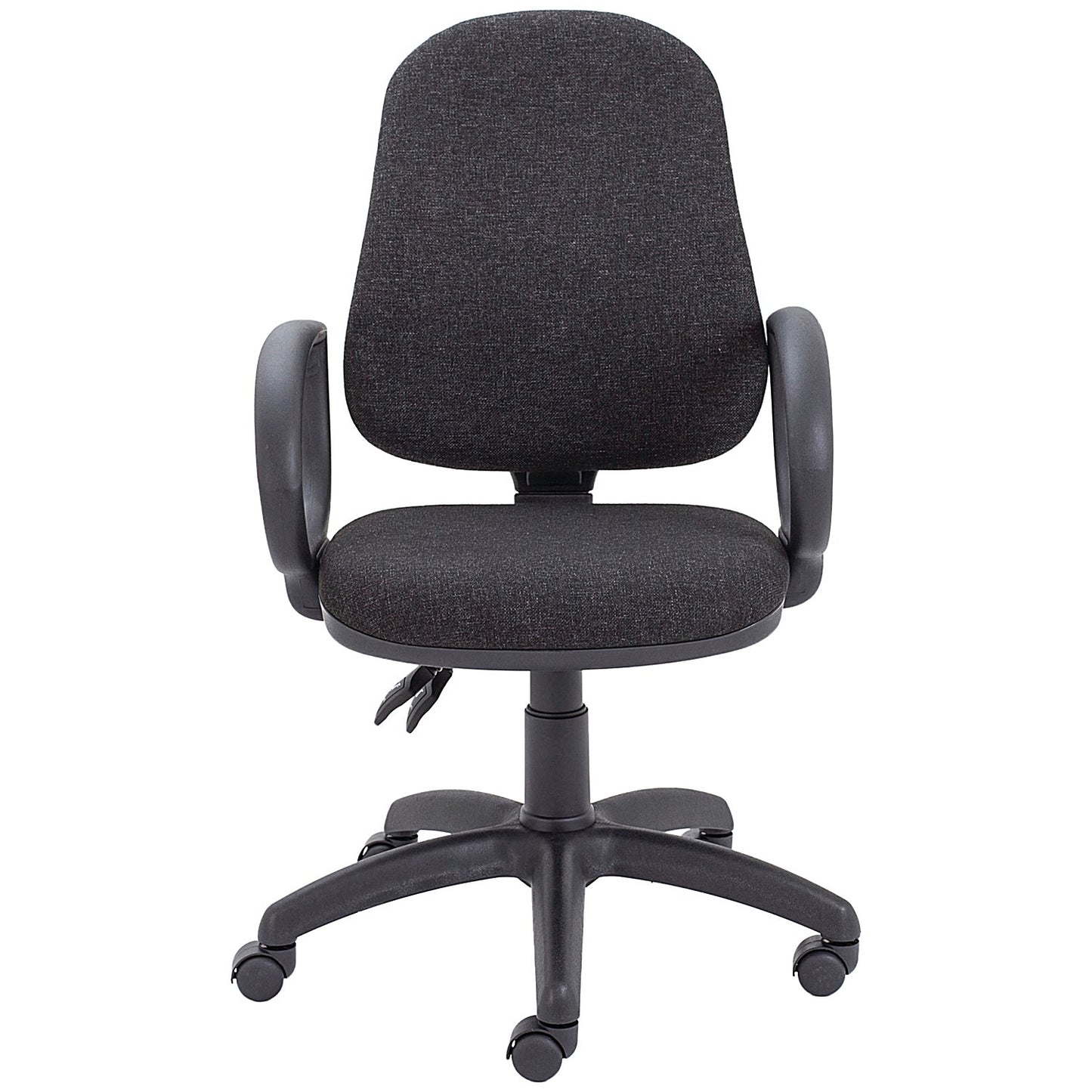 First High Back Operators Chair with Fixed Arms, Charcoal