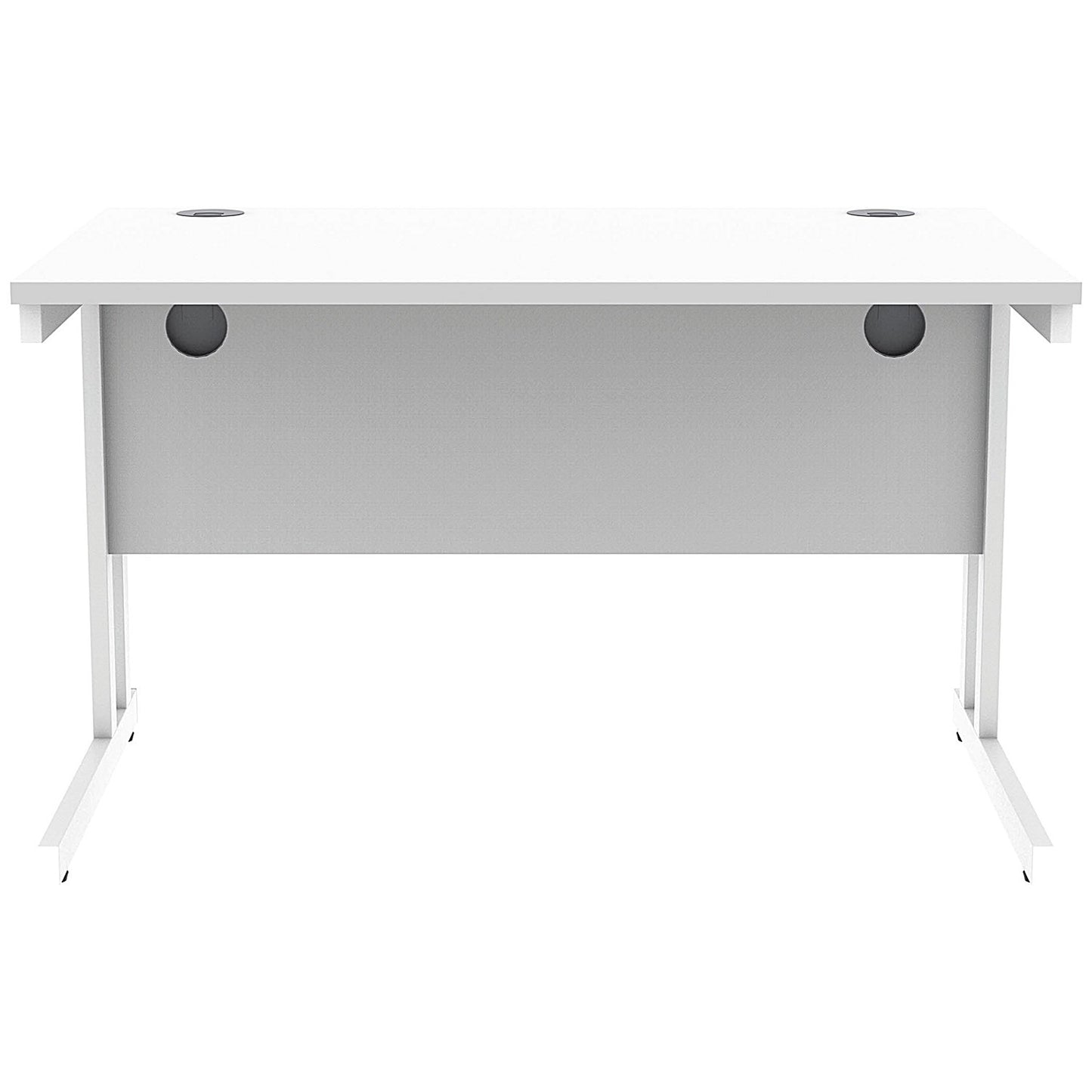 Polaris 1200mm Rectangular Desk, White Cantilever Leg, White