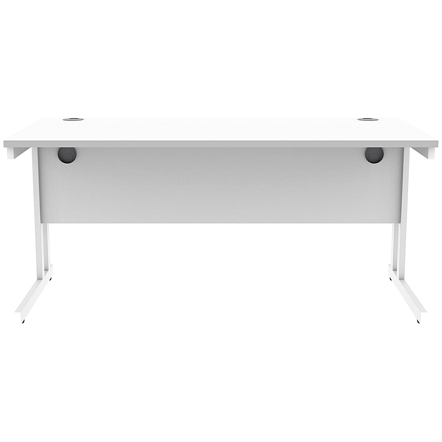 Polaris 1600mm Rectangular Desk, White Cantilever Leg, White