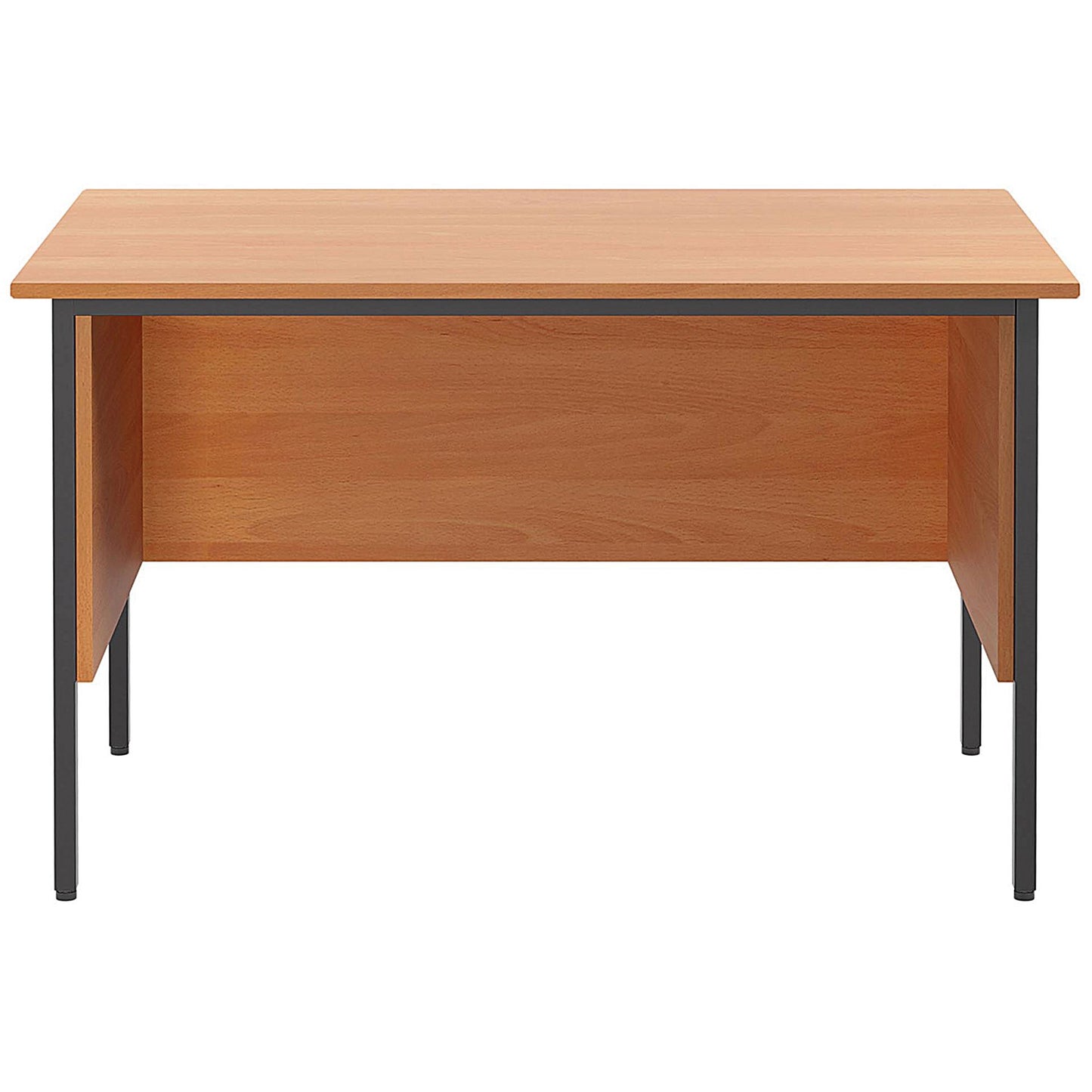 Serrion 1200mm Rectangular Desk, Silver Straight Legs, Beech