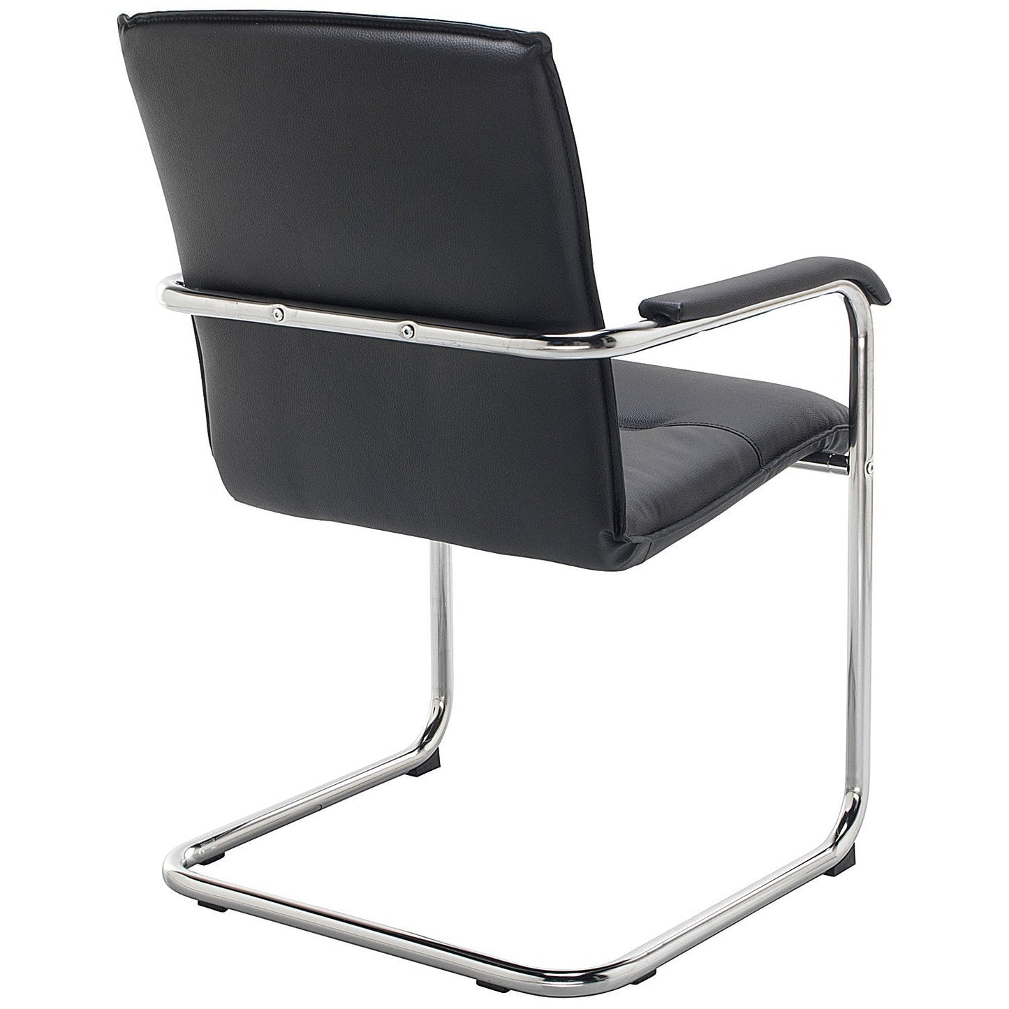 First Stratus Tuscany Leather Look Visitor Chair, Black Easy2Order : KF90272