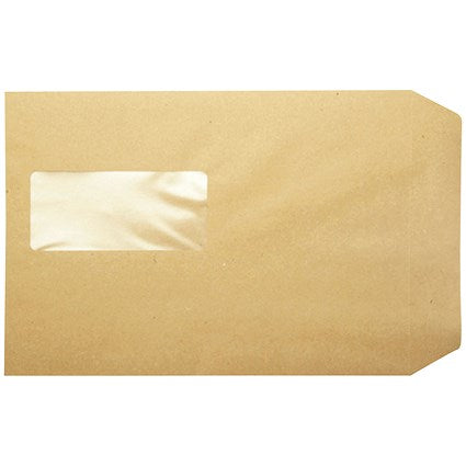 Q-Connect C5 Envelopes, Window, Peal and Seal, 115gsm, White, Pack of 500