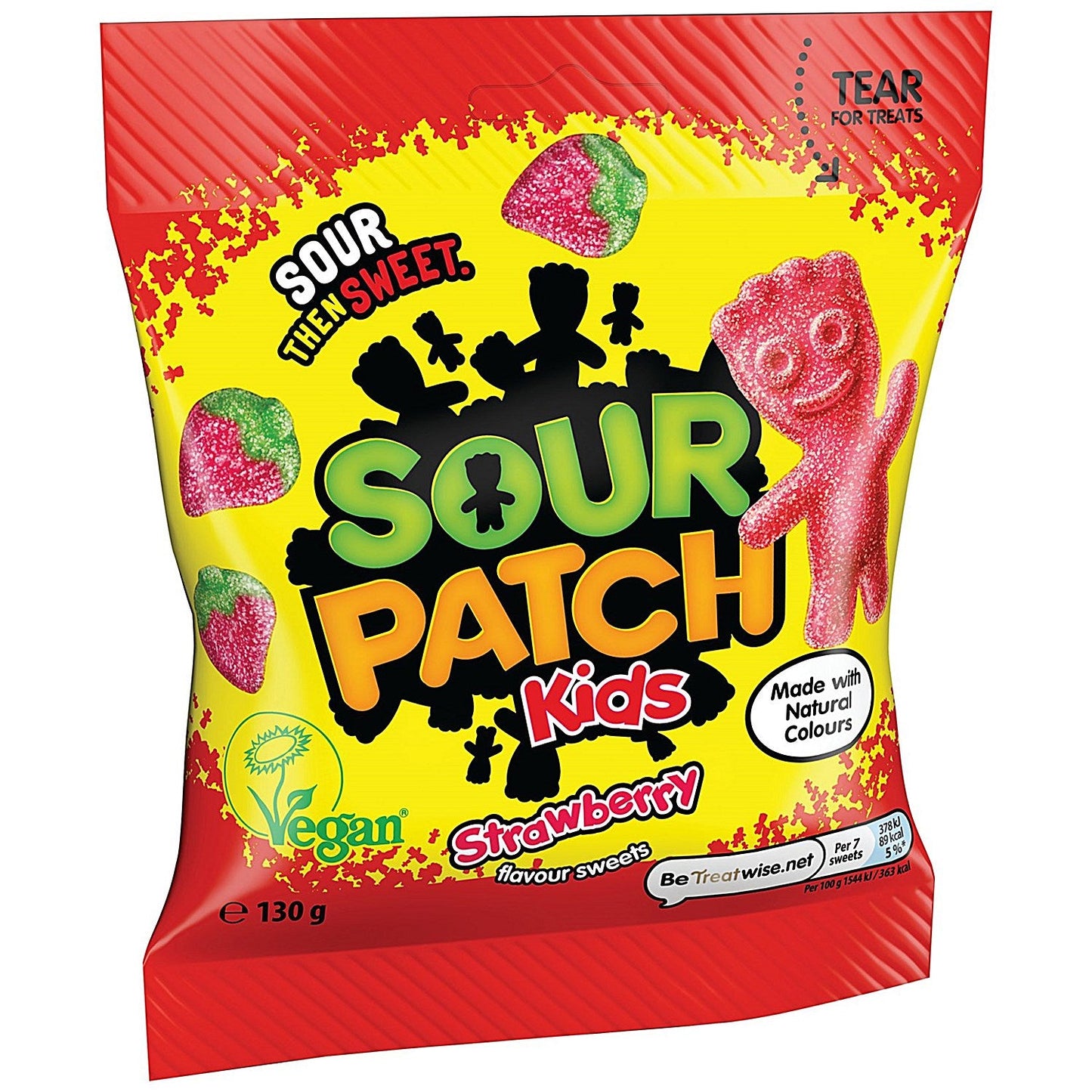 Sour Patch Kids Strawberry Gum Sweets, 130g, Pack of 10 Easy2Order : KS22773