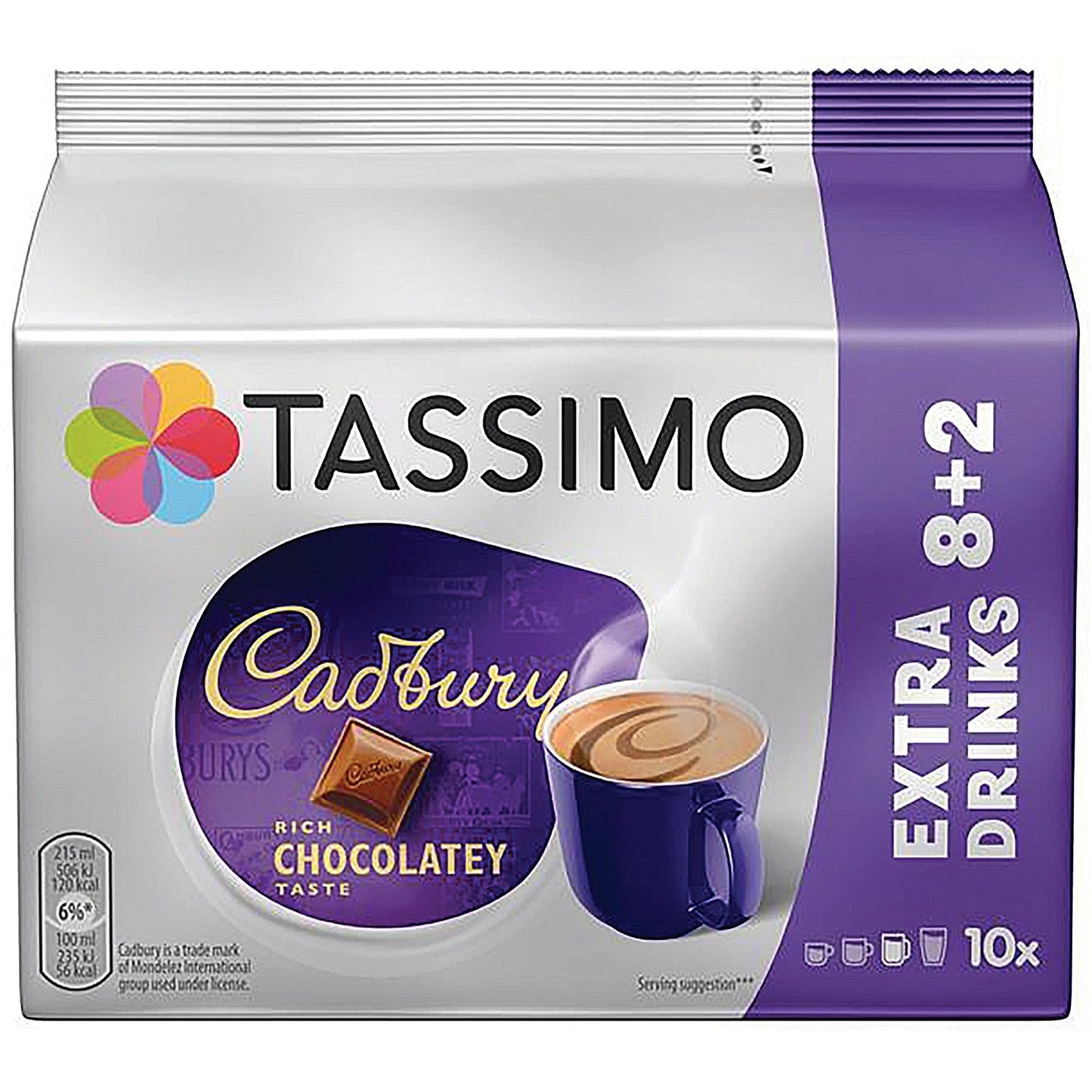 Tassimo Cadbury Hot Chocolate, 5x10 Pods, Pack of 50 Easy2Order : KS57957