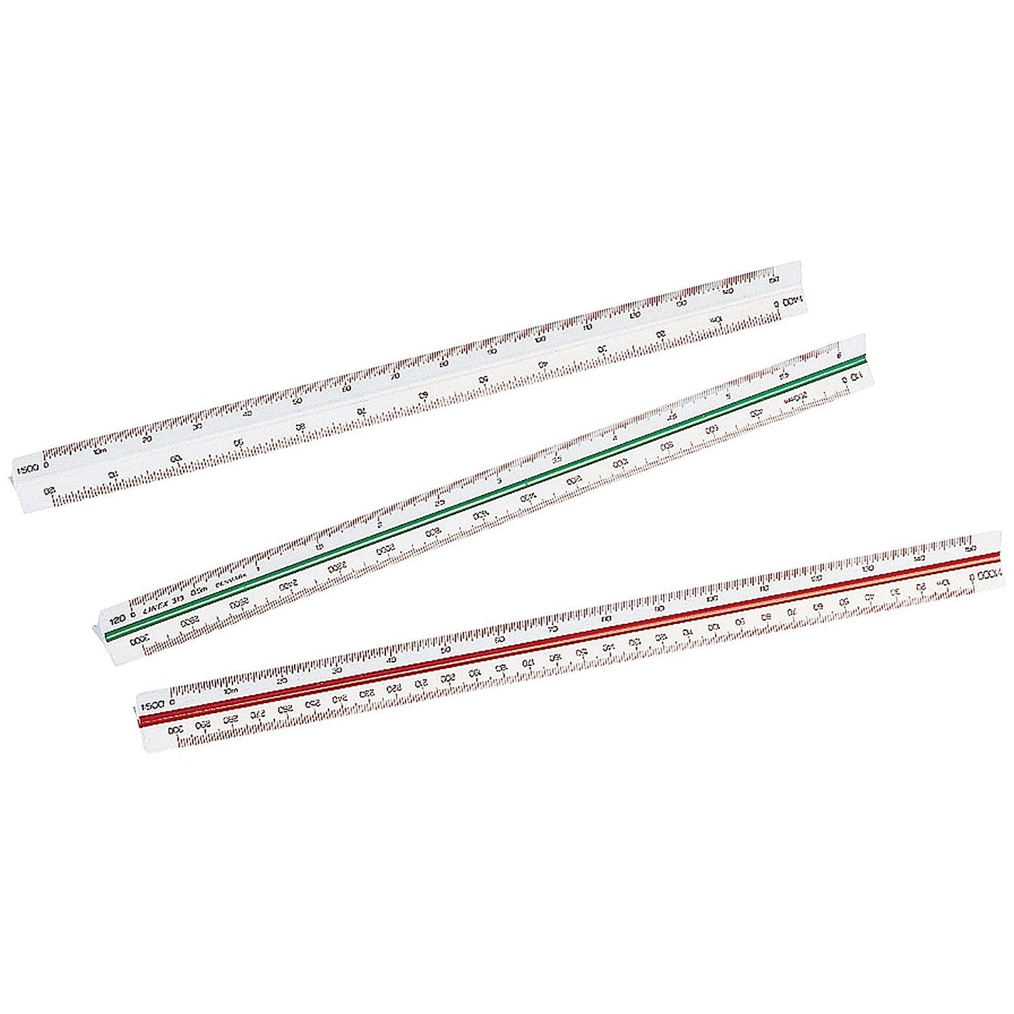 Linex Triangular Scale Ruler, 1:1 1:20-125, 30cm, White Easy2Order : LX10172