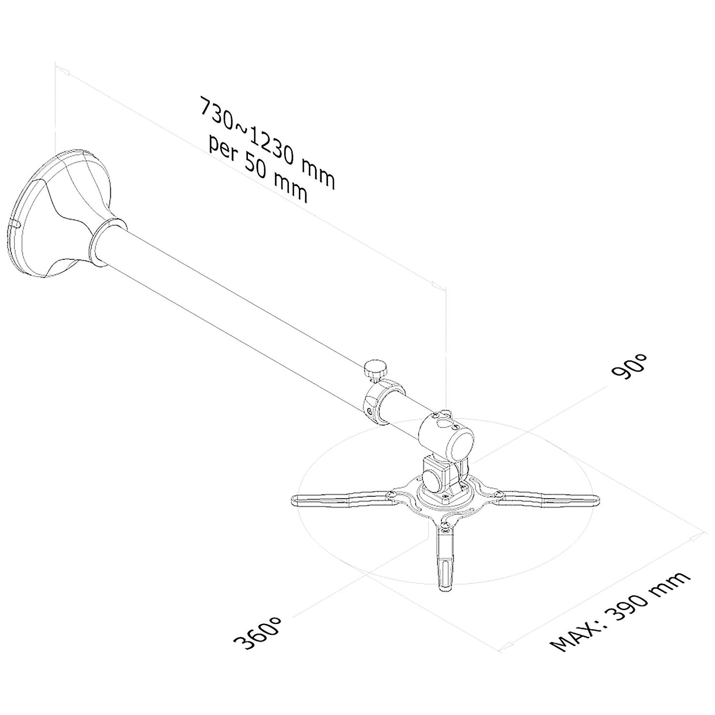 Neomounts By Newstar Projector Wall Mount BEAMER-W100SILVER