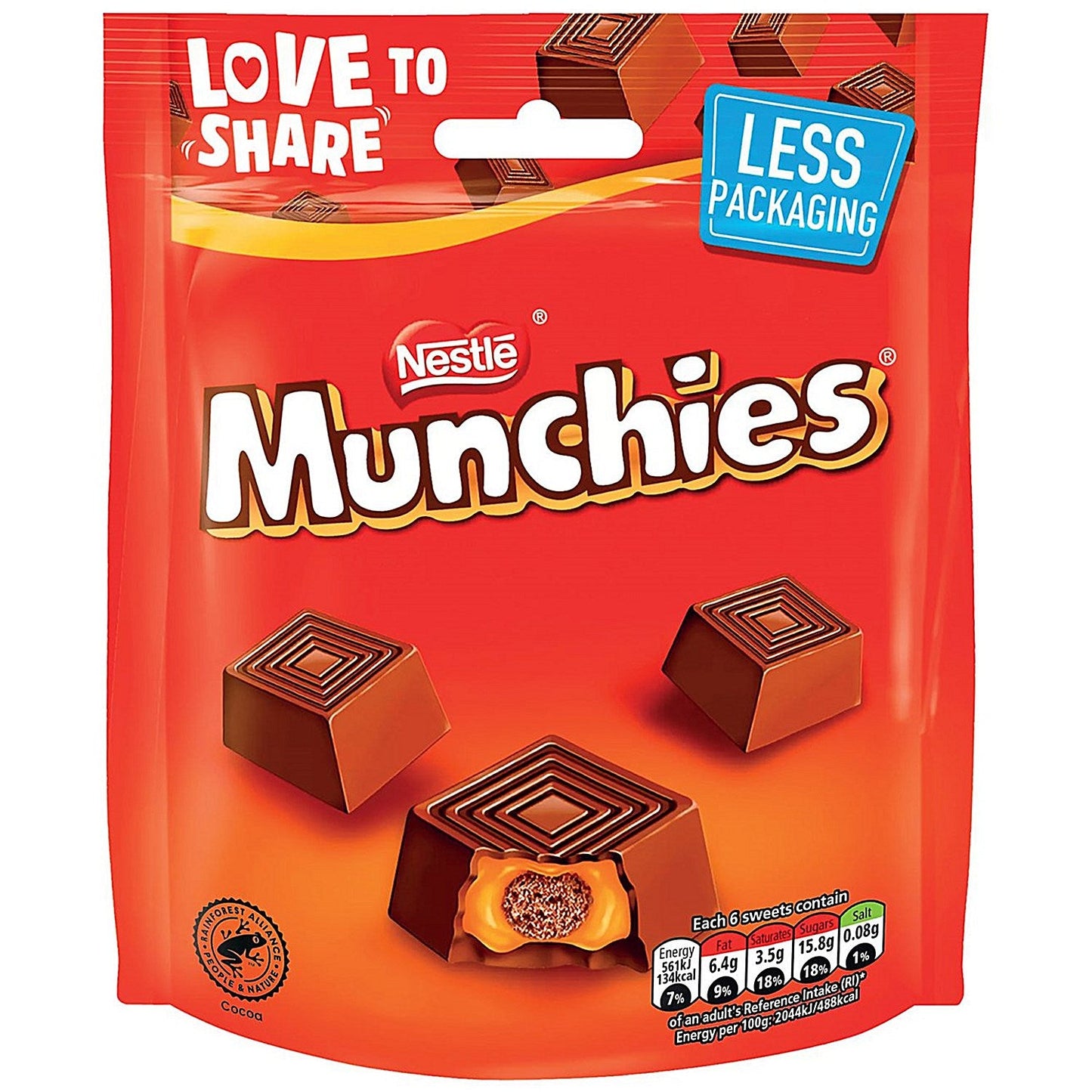Nestle Munchies Milk Chocolate Caramel Sharing Bag, 104g Easy2Order : NL24175