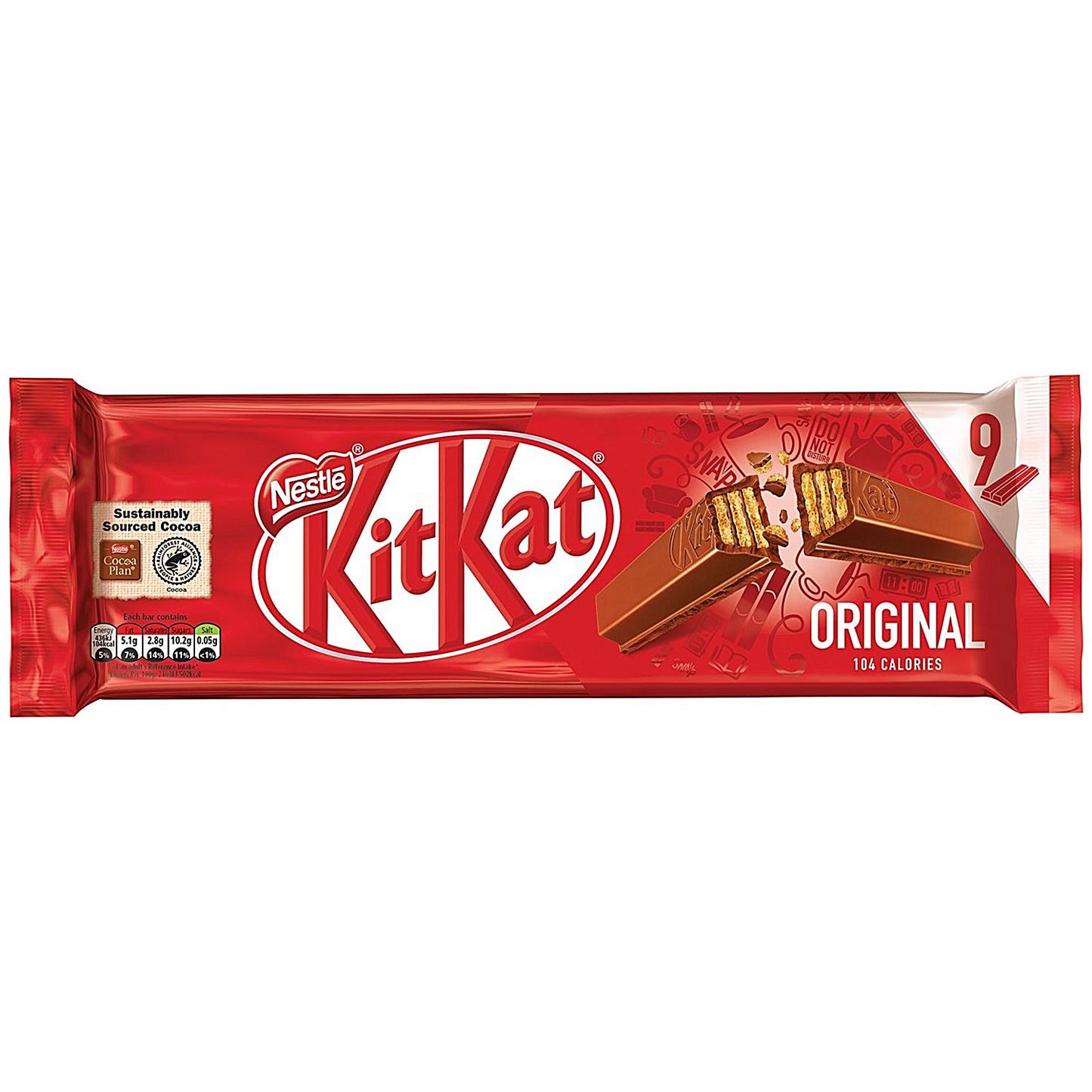 Nestle KitKat 2 Finger Milk Chocolate, Pack of 9