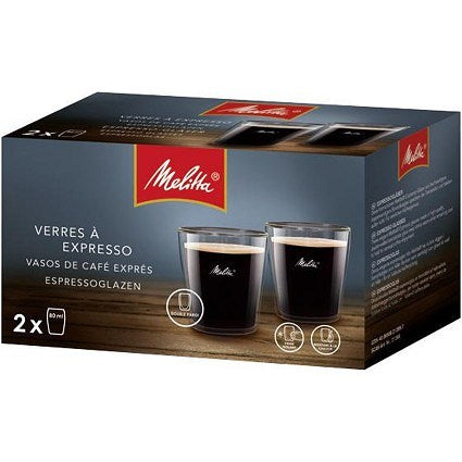 Melitta Espresso Double Walled Glass Set, 80ml, Pack of 2 Easy2Order : NWT3460
