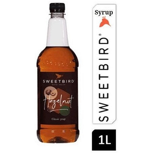 Sweetbird Hazelnut Syrup, 1 Litre, Plastic Bottle Easy2Order : NWT4160