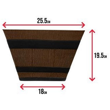 Fixtures Barrel Design Light Brown Trough, 50.8cm x 25.4cm x 19cm Easy2Order : NWT7137