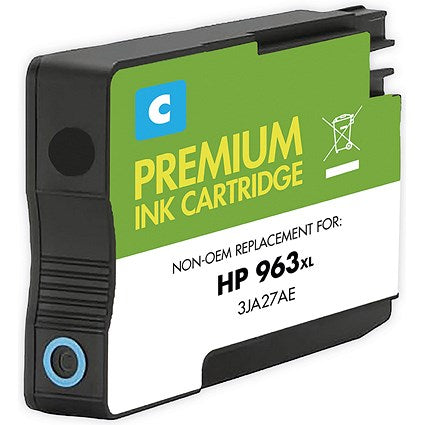 Q-Connect Remanufactured Inkjet Cartridge High Yield Cyan For HP 3JA27AE RIC963XL-C