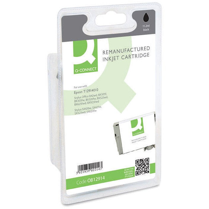 Q-Connect Epson T1291 Remanufactured Inkjet Cartridge Black T129140-COMP