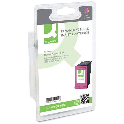 Q-Connect Remanufactured Inkjet Cartridge Tri-colour For HP CH562EE CH562EE-COMP