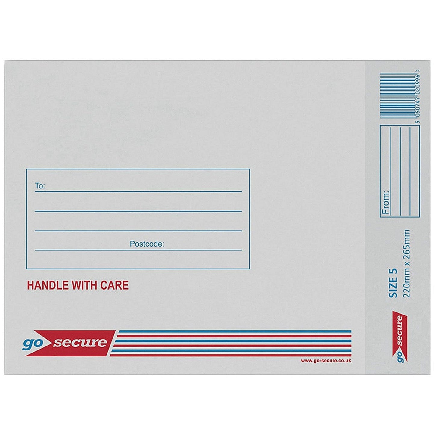 GoSecure Bubble Envelopes, Size 5: 220x235mm, White, Pack of 10 Easy2Order : PB10145