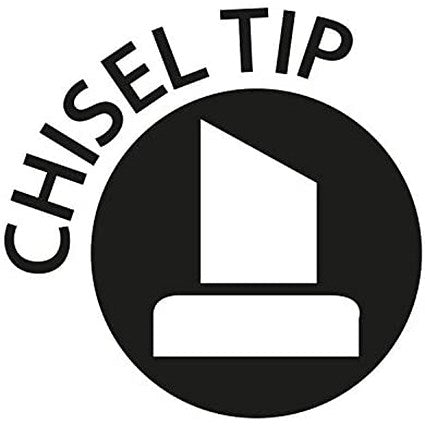 Pentel N860 Permanent Marker, Chisel Tip, Black, Pack of 5