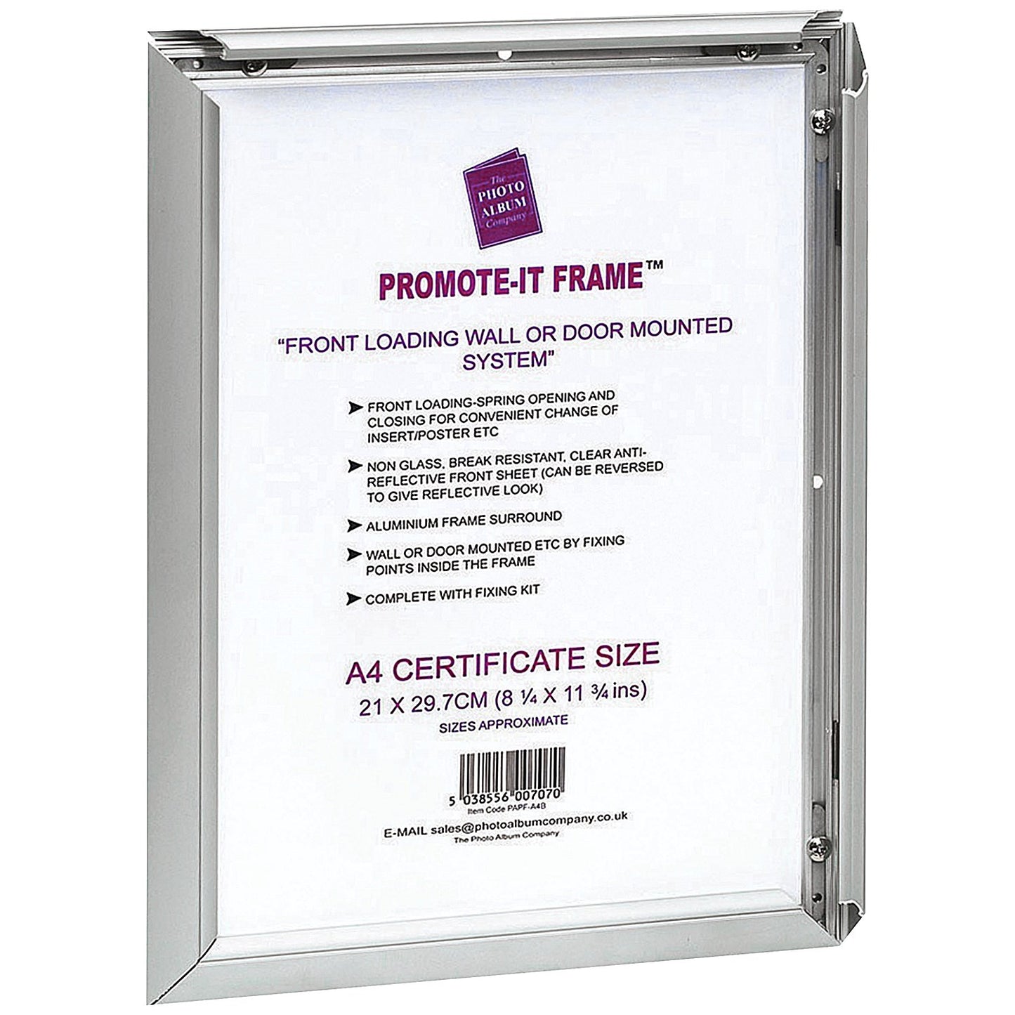 Photo Promote It Aluminiun Frame, A3, Silver