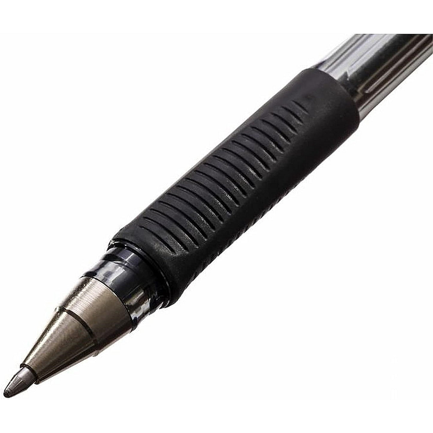 Pilot BPS GP Ball Pen, Rubberised Grip, Fine, Black, Pack of 12