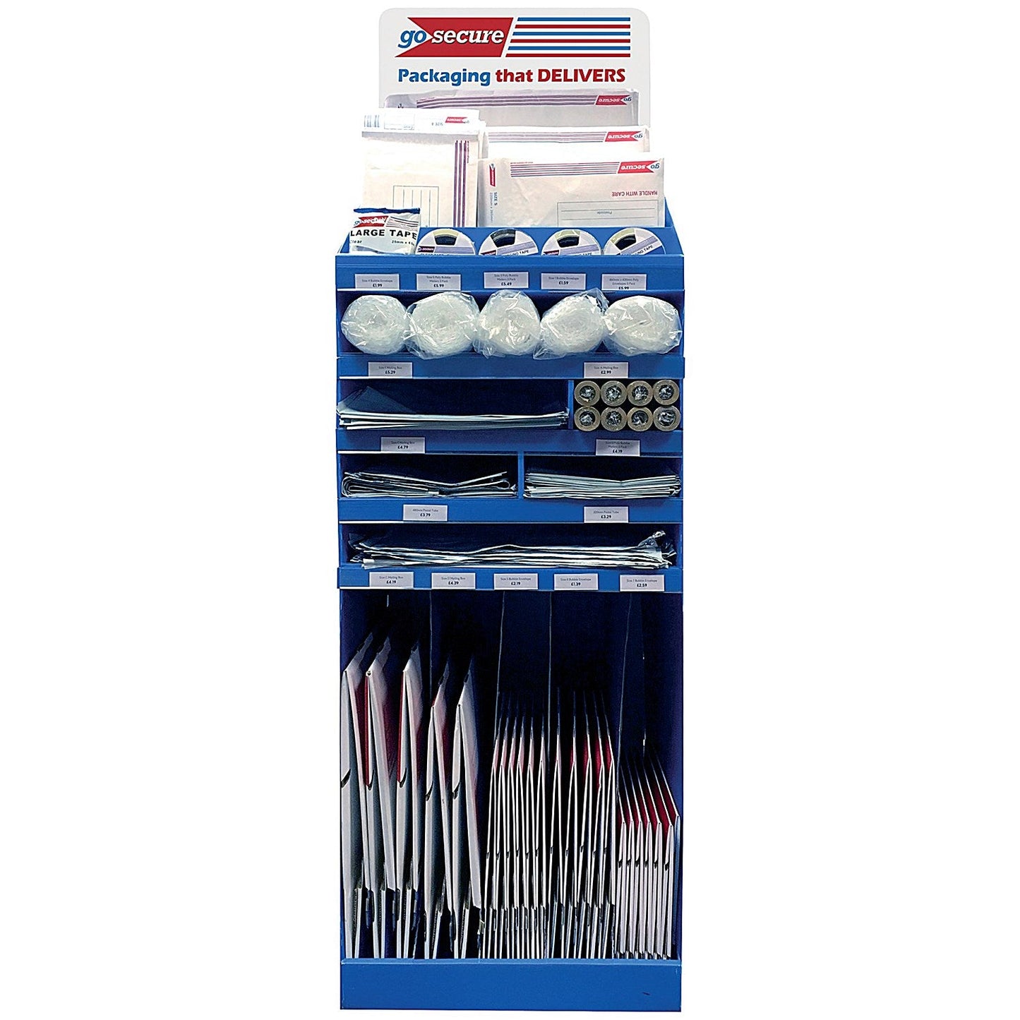 Go Secure Floor Standing Display Unit 485x555x1199mm Easy2Order : POF01776