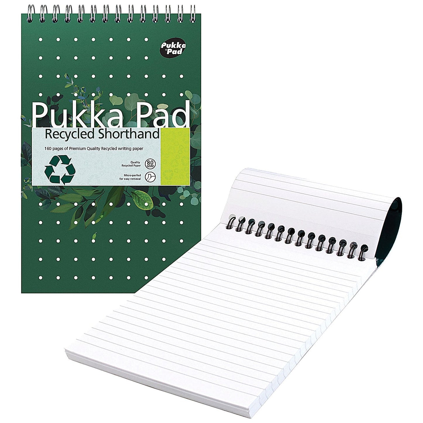 Pukka Pad Recycled Shorthand Jotta Pad, Green, Pack of 3 Easy2Order : PP00839