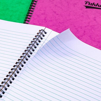 Pukka Pad Notemakers Wirebound Notebook, A5, Ruled, 120 Pages, Pastel Assorted Colours, Pack of 10
