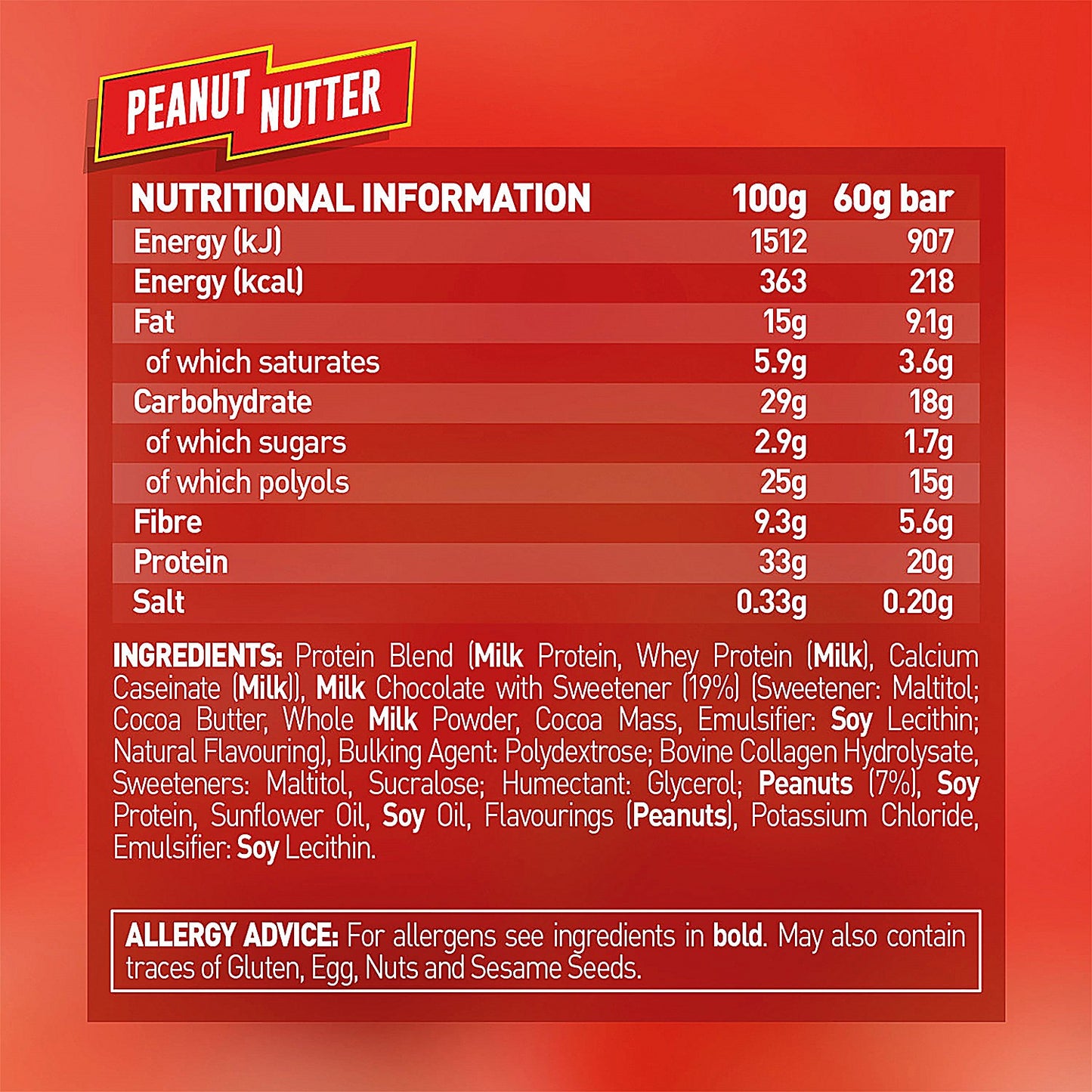 Grenade Peanut Nutter Protein Bar, Pack of 12