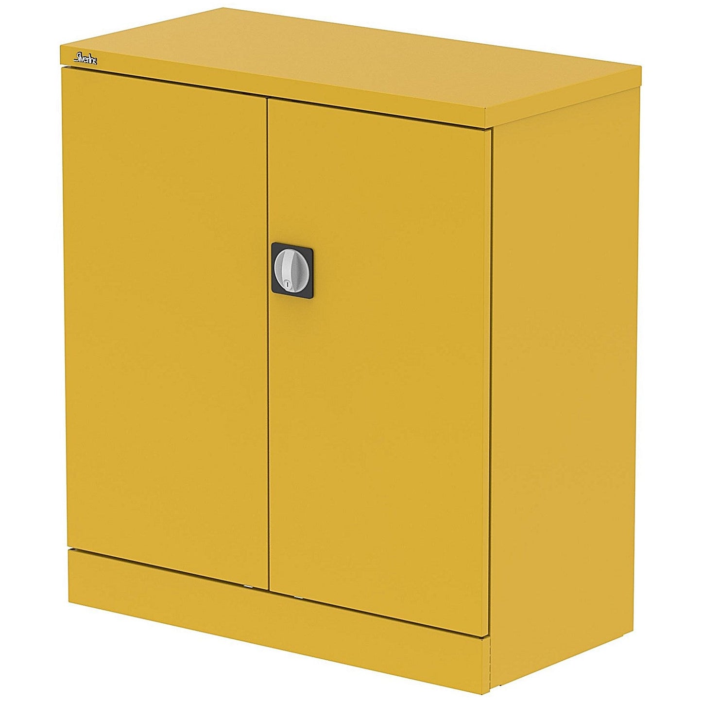 Qube 1020mm 2-Door Stationery Cupboard Lemon Yellow With Shelf Easy2Order : QS2100