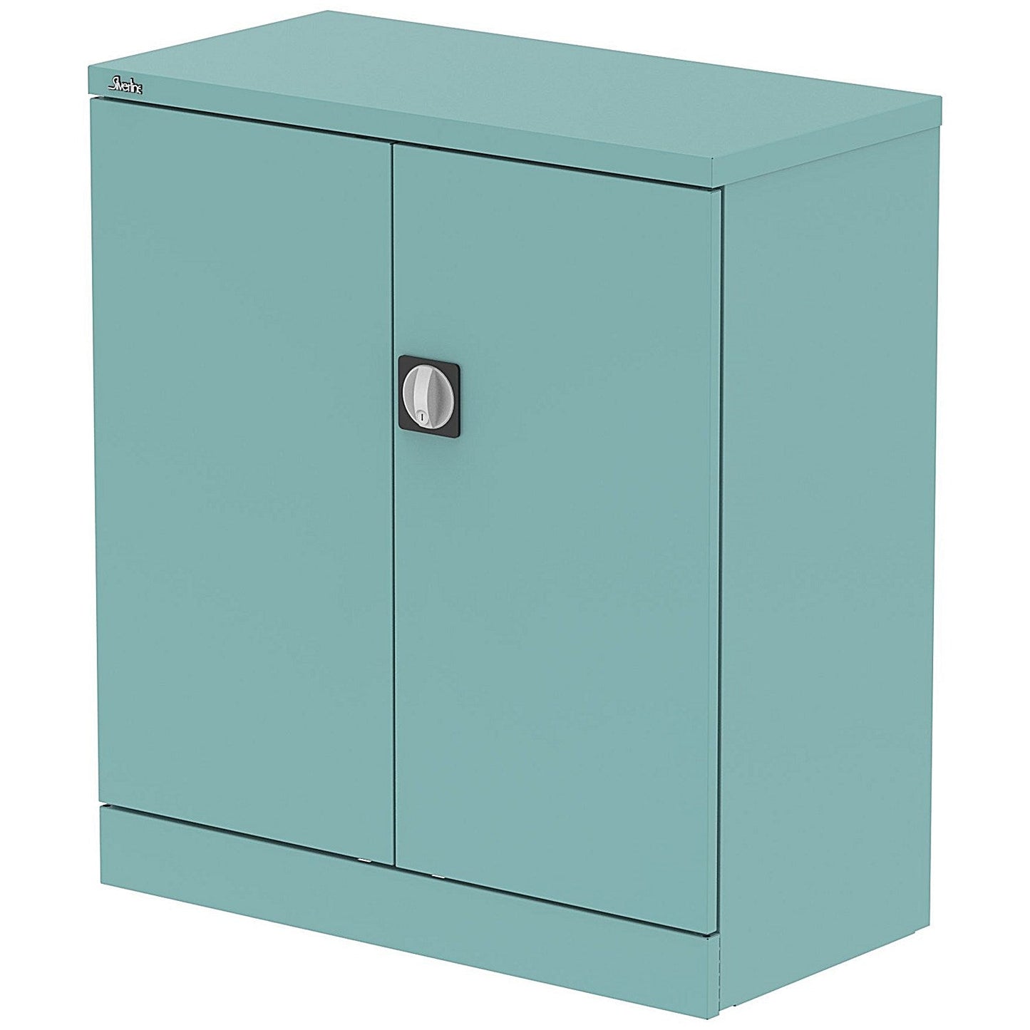 Qube 1020mm 2-Door Stationery Cupboard Pastel Turquoise With Shelf Easy2Order : QS2102