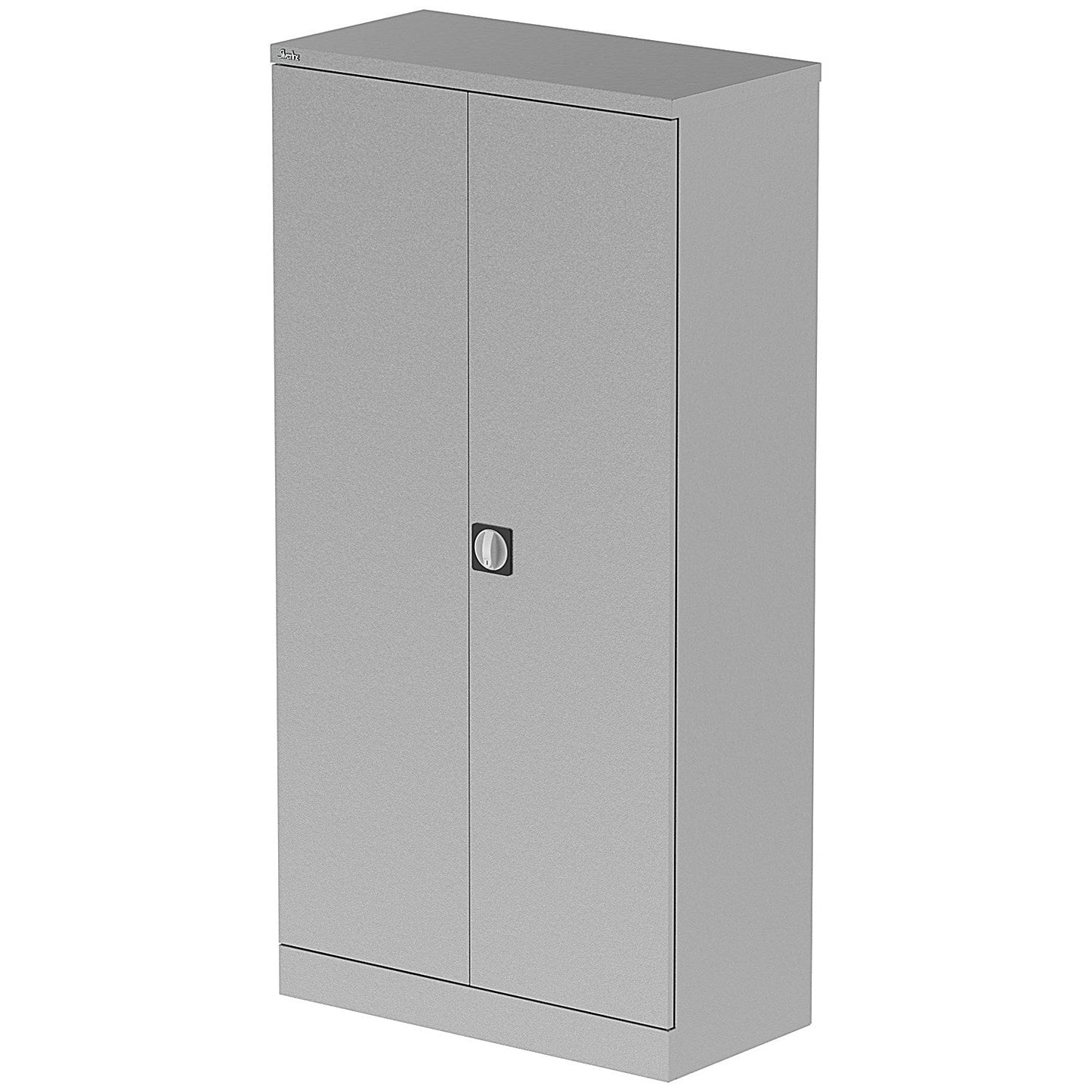 Qube 1830mm 2-Door Stationery Cupboard Silver With Shelves Easy2Order : QS2114