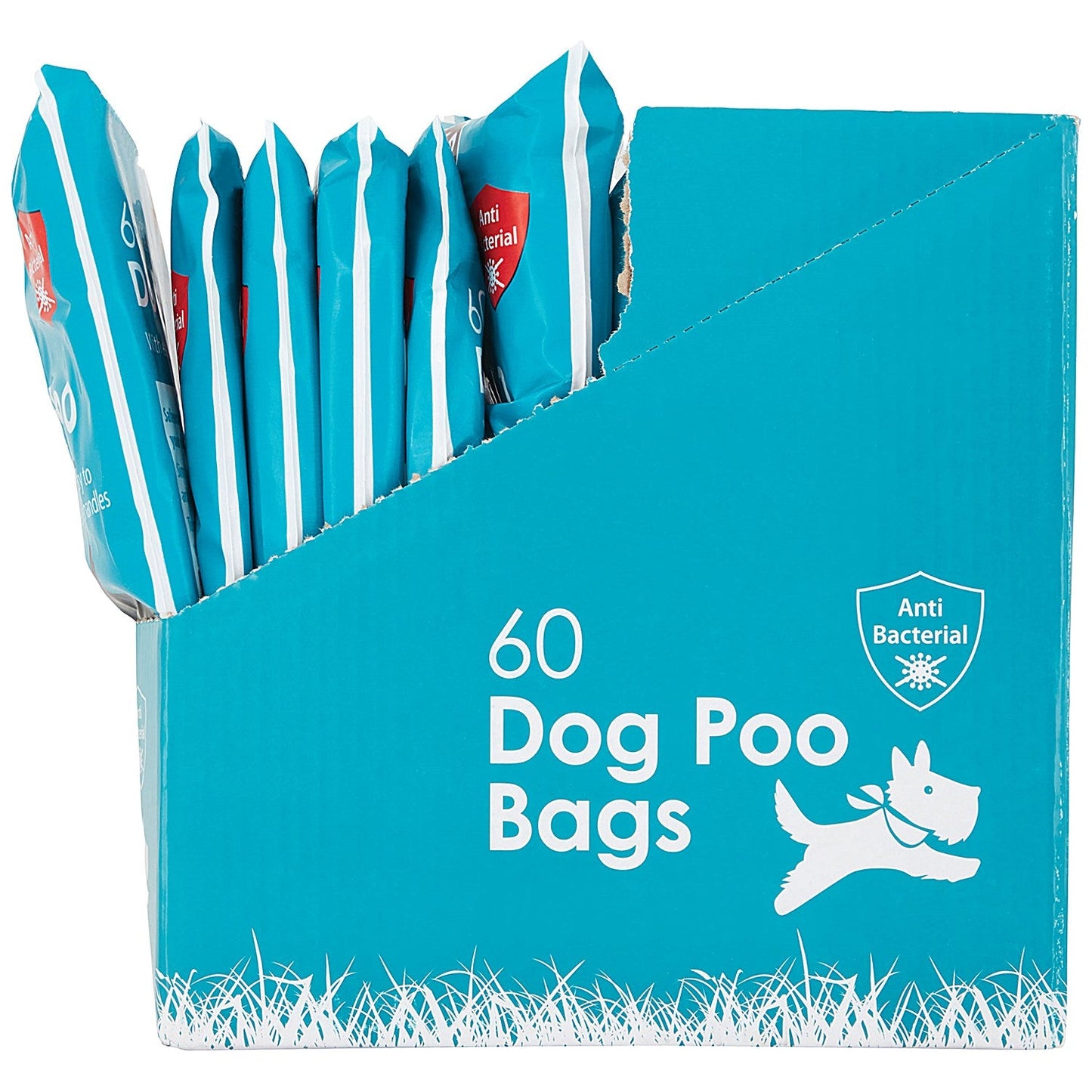 Safewrap Antibacterial Tie Handle Dog Poo Bags, Pack of 60 Easy2Order : RY06581