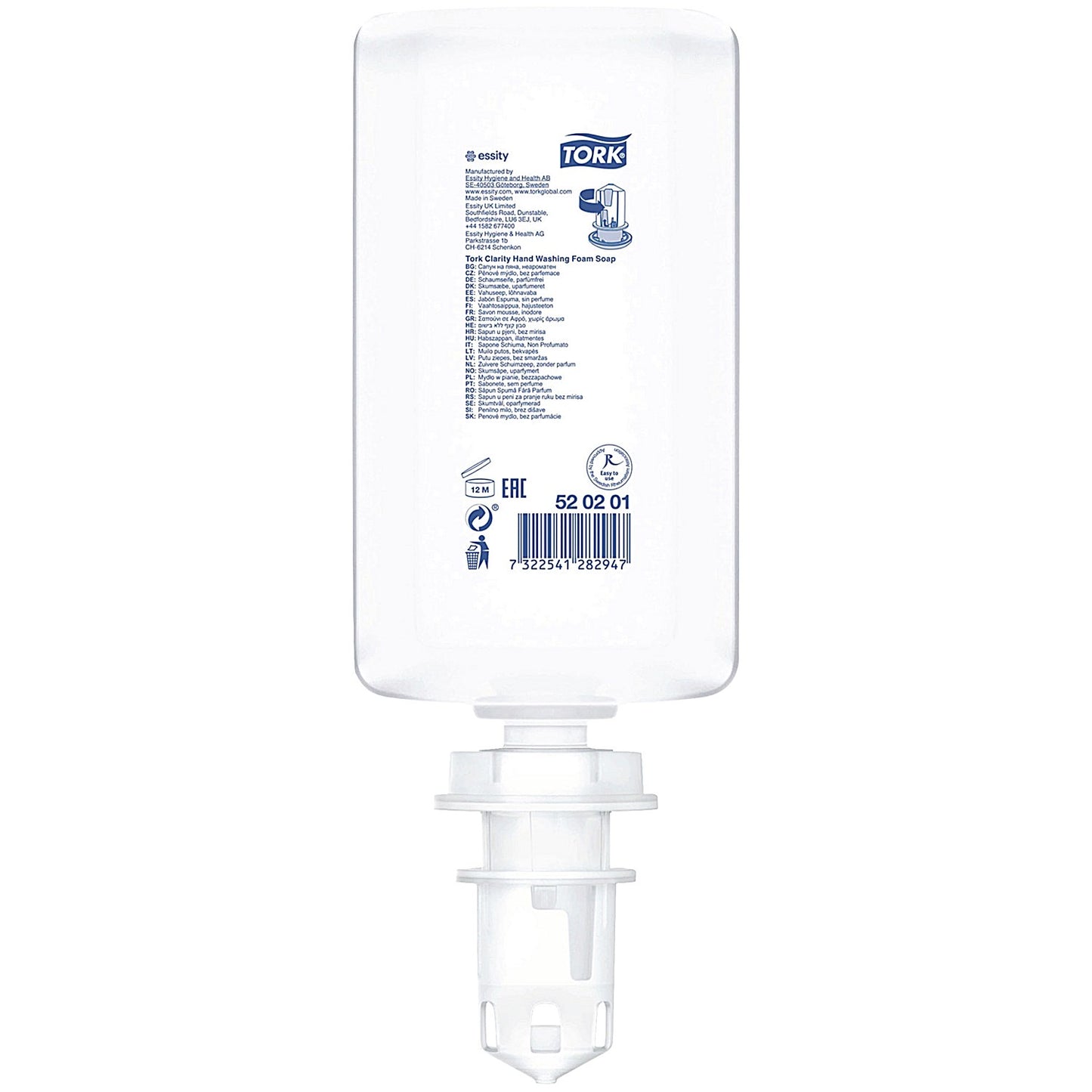 Tork S4 Clarity Foam Hand Wash Cartridge, 1 Litre, Pack of 6