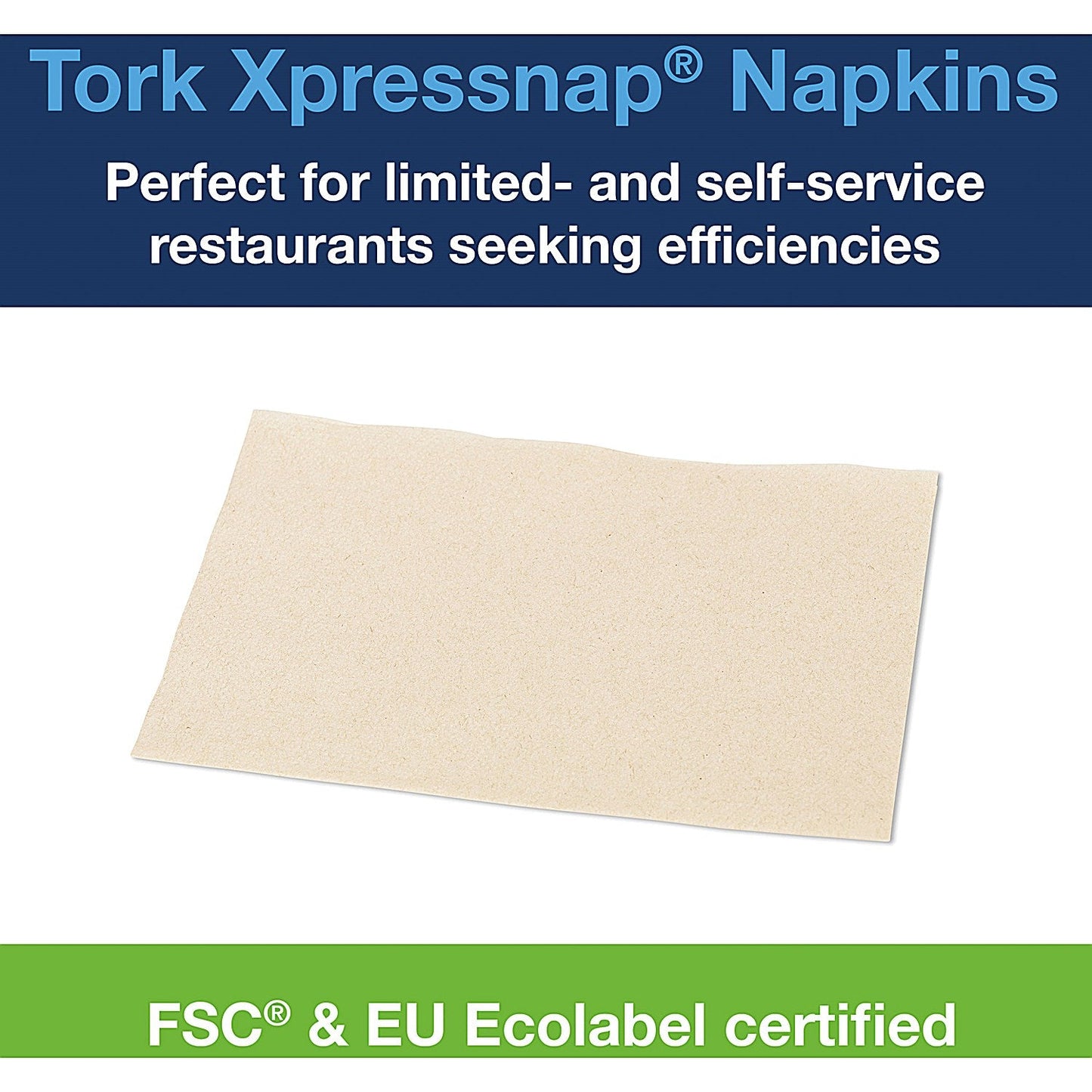 Tork Xpressnap Extra Soft 2-Ply Napkins, 213mmx165mm, Natural, Pack of 1000 Easy2Order : SCA85509