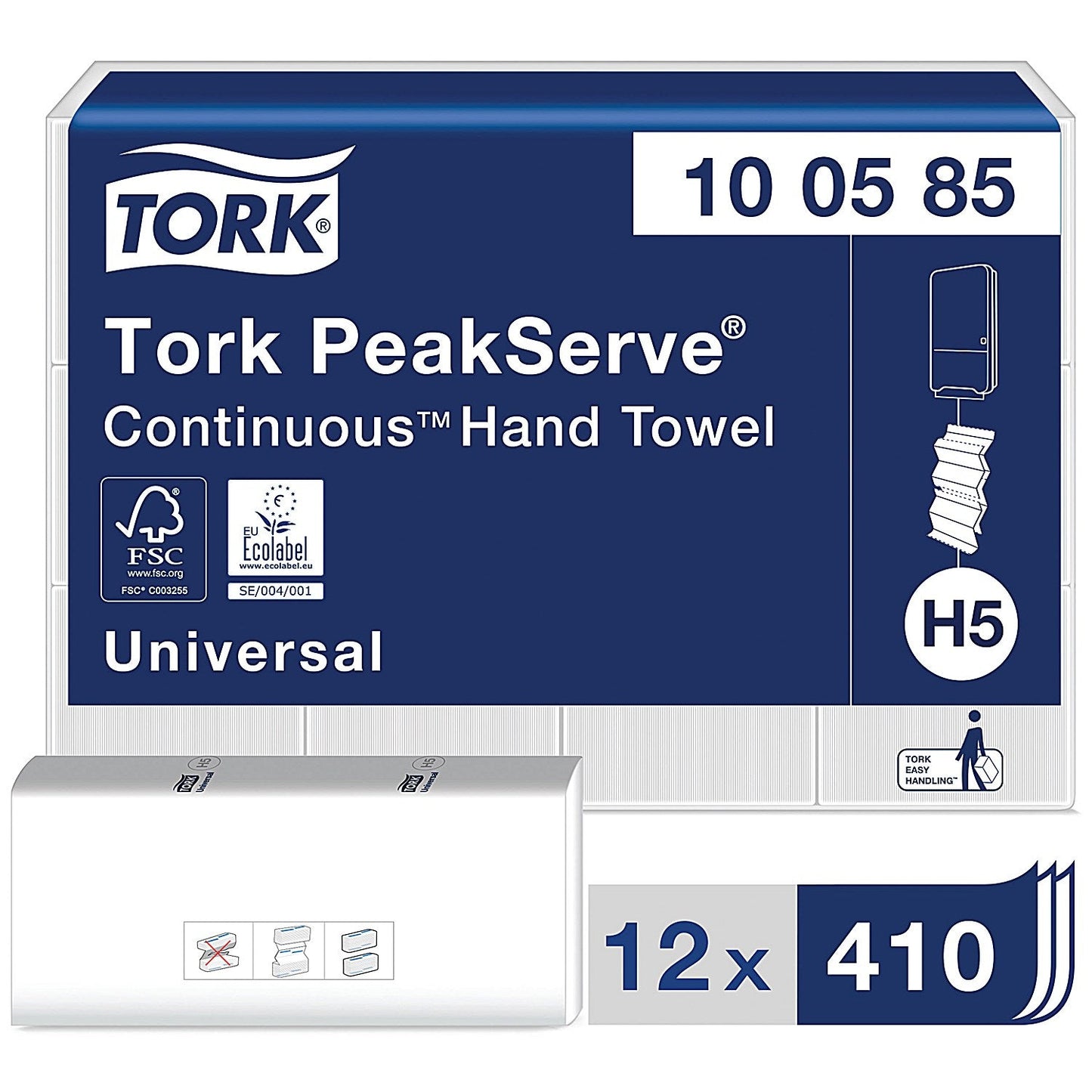 Tork H5 PeakServe 1-Ply Continuous Hand Towels, White, Pack of 4920 Easy2Order : SCA85606