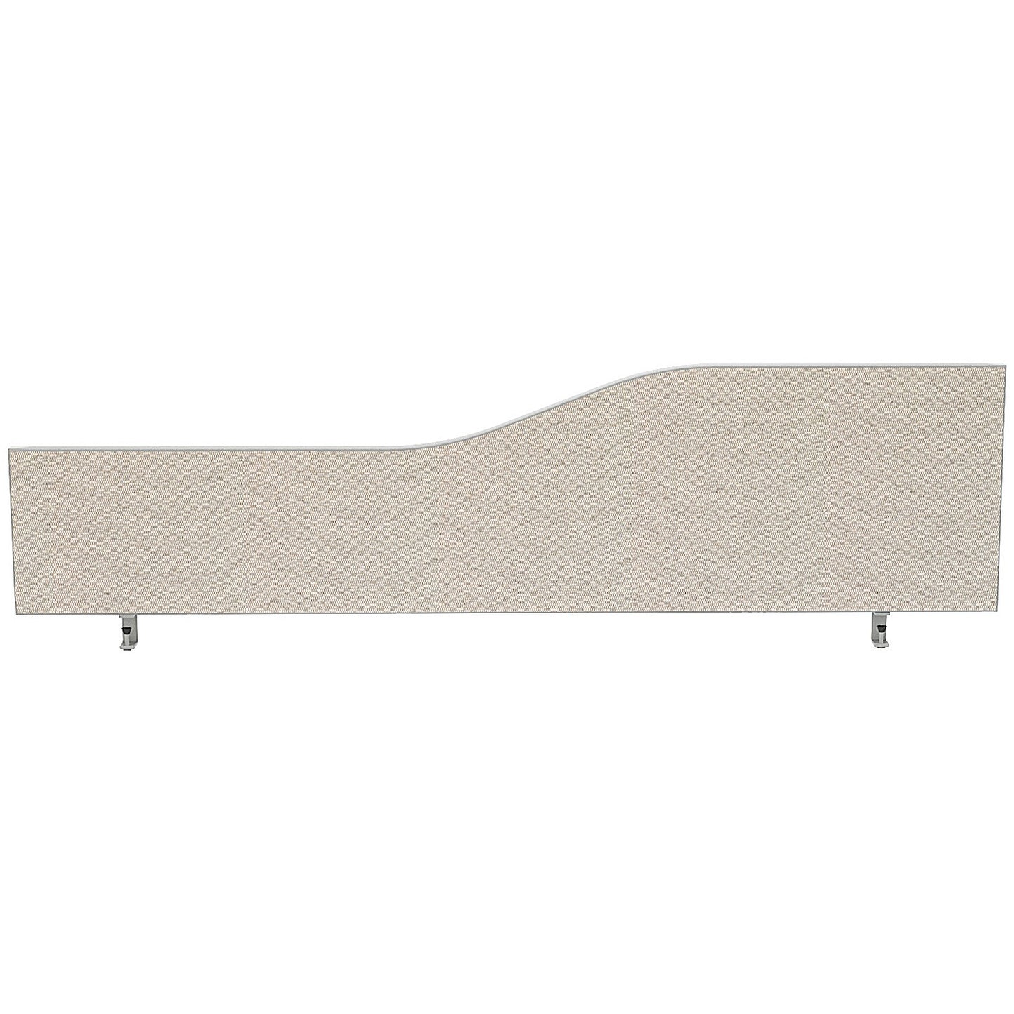 Impulse Plus Wave Desk Screen, 1400x450mm, Light Grey