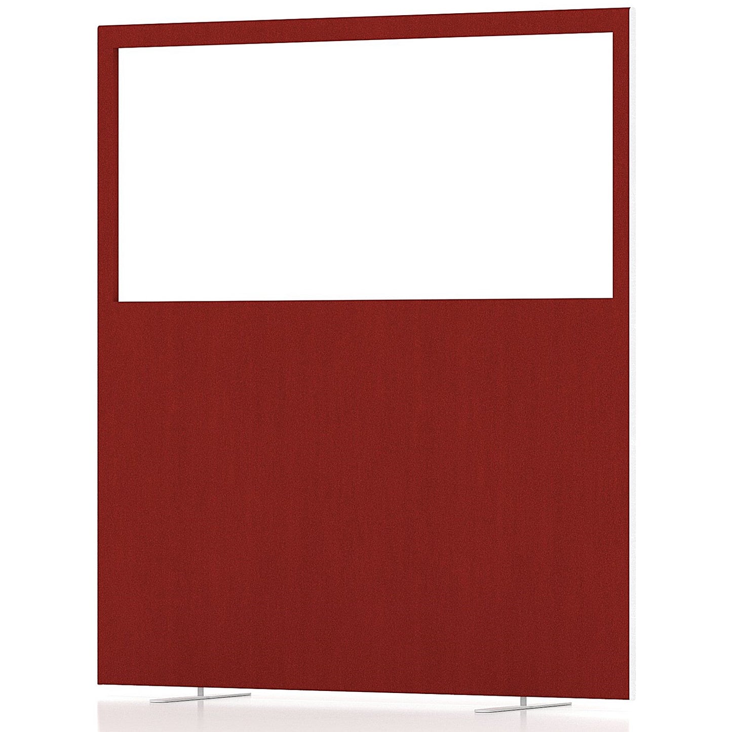 Impulse Plus Clear Half Vision Floor Screen, 1600x1800mm, Burgundy