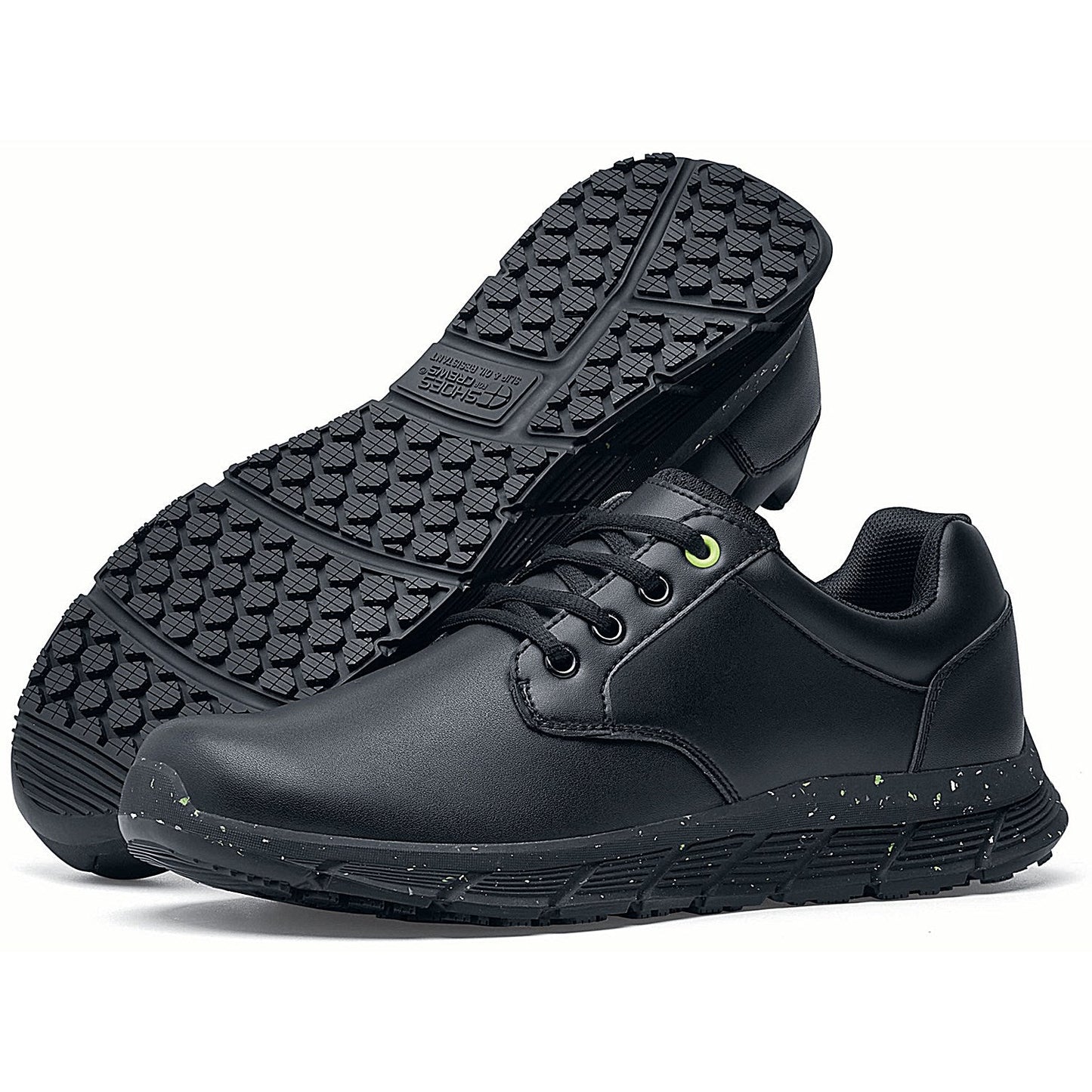 Shoes For Crews Saloon II Eco Mens Leather OB Shoes, Black, 5 Easy2Order : SFC17529