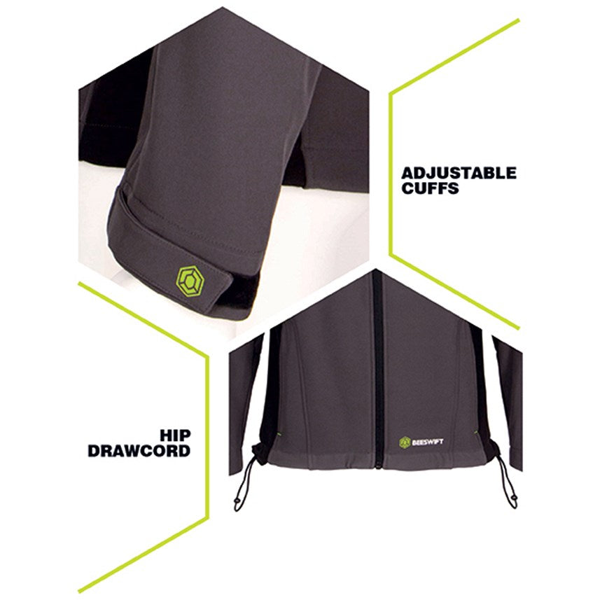 Flex Softshell Two-Tone Jacket, Grey & Black, Medium Easy2Order : SFSJGYBLM
