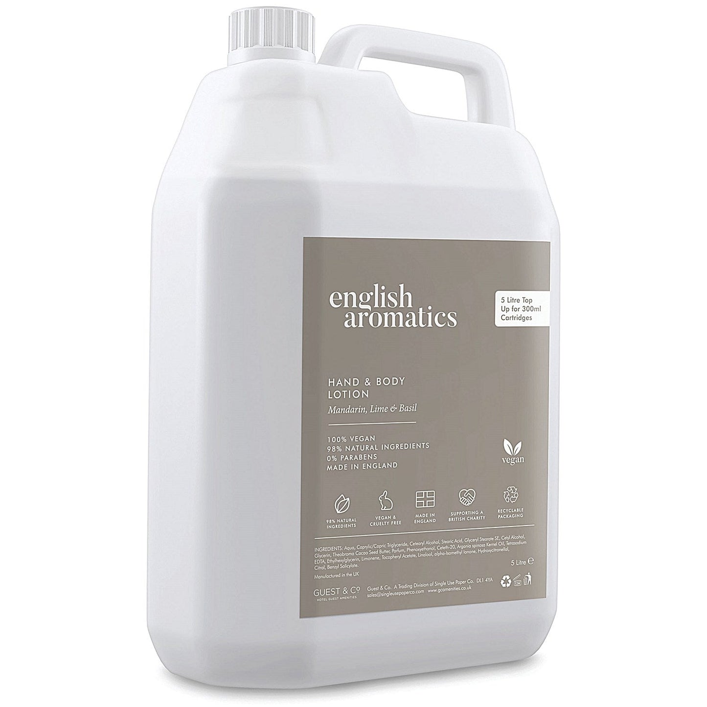 English Aromatics Refill Hand And Body Wash, 5 Litres Pack of 2 Easy2Order : SGL19288