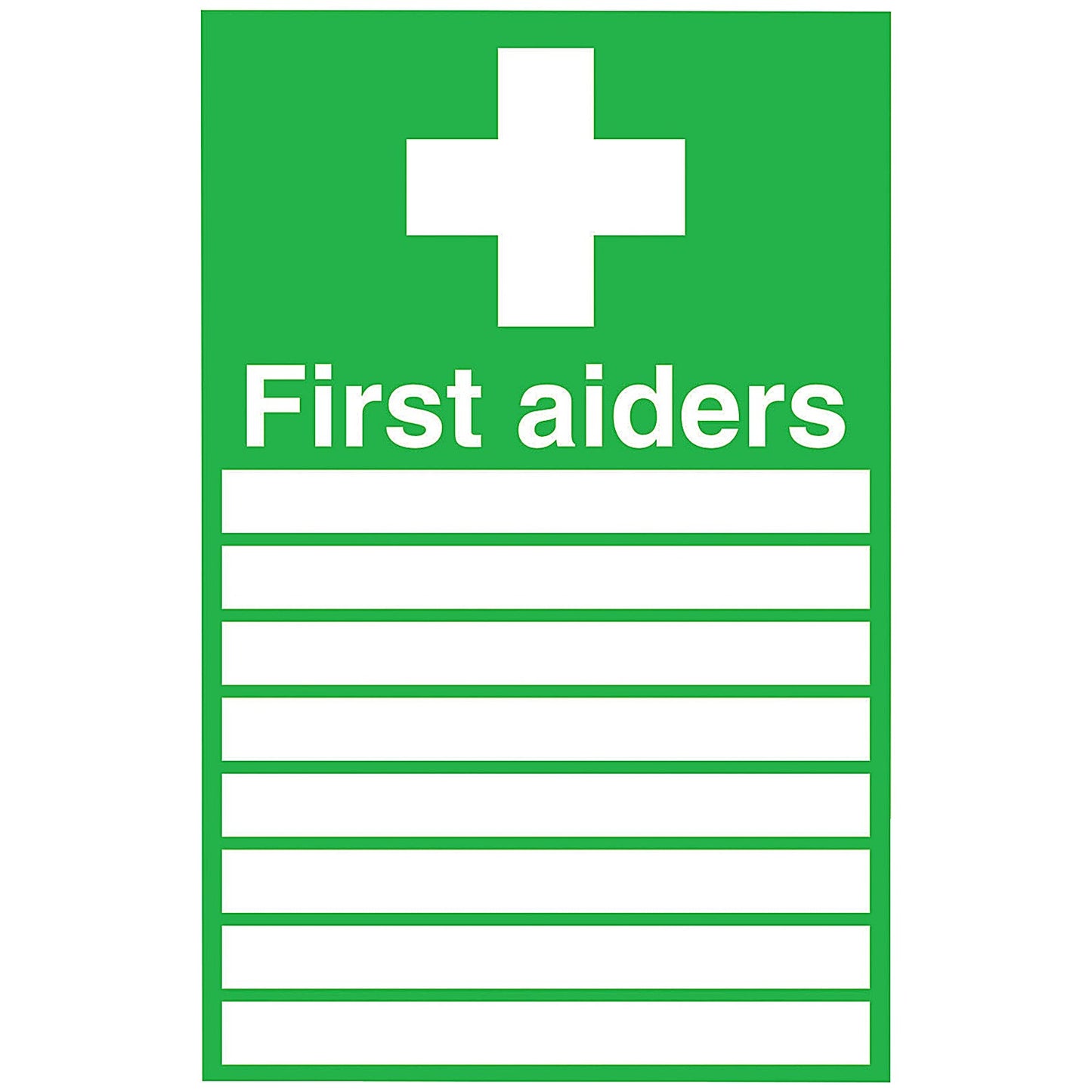 Safety Sign First Aiders, 300x200mm, PVC