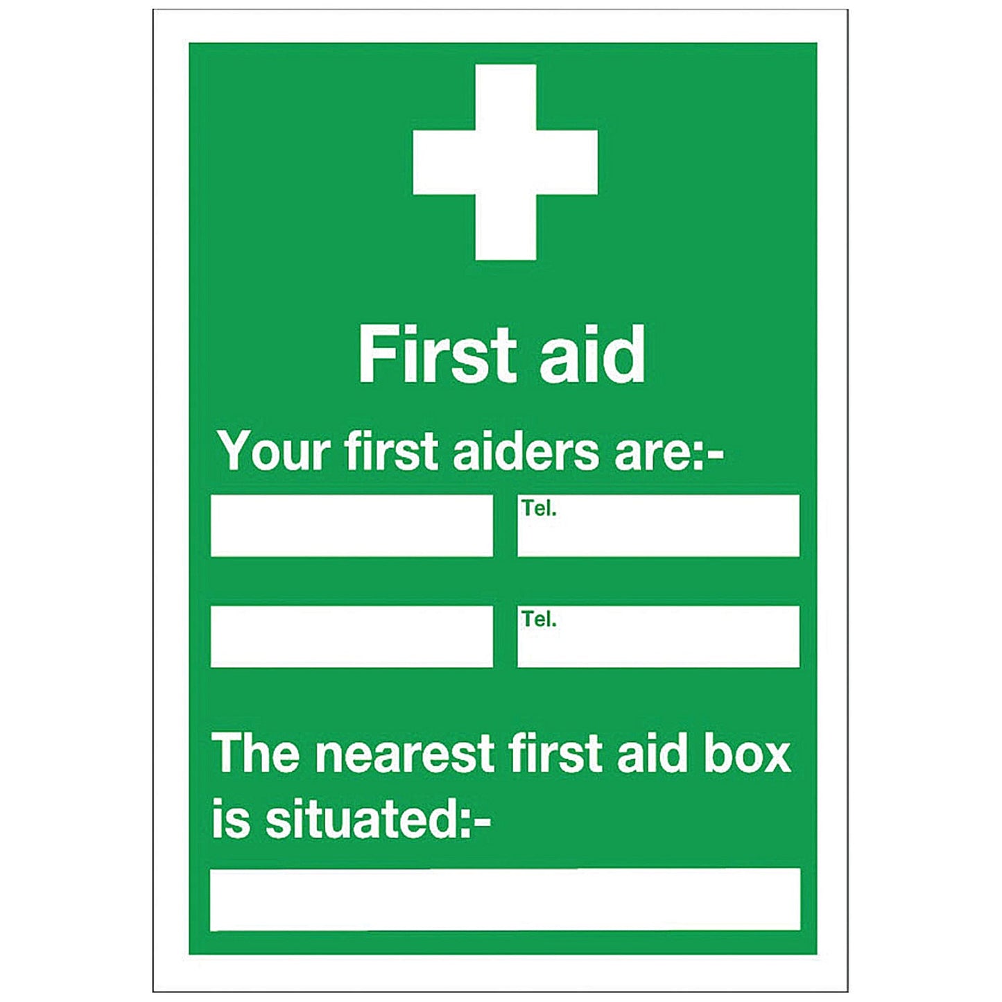 Safety Sign First Aid, 600x450mm, Self Adhesive
