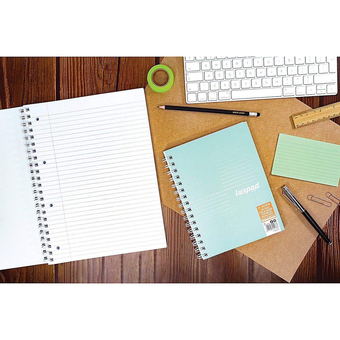 Silvine Luxpad Metallic Wirebound Notebook, A5+, Ruled with Margin, 200 Pages, Assorted, Pack of 3 Easy2Order : SV44133