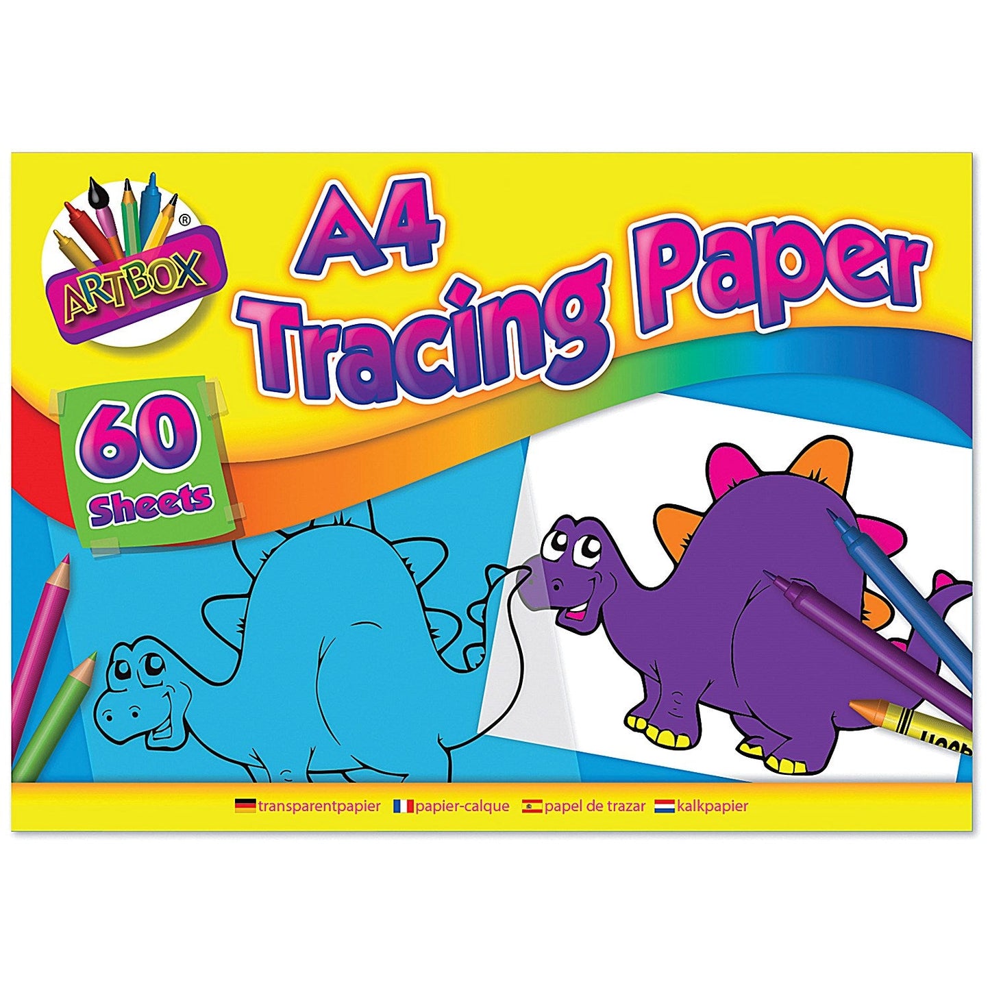 Artbox Tracing Paper Pad, A4, 60 Sheets, Pack of 12 Easy2Order : TAL05069