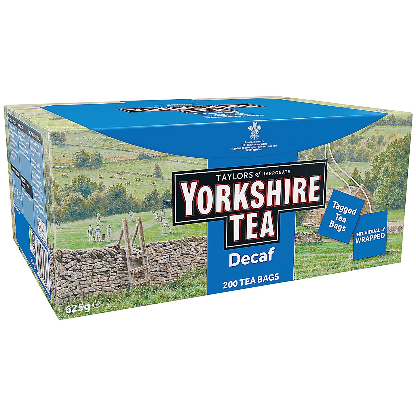 Yorkshire Tea Decaffeinated Tagged and Enveloped Tea Bags, Pack of 200