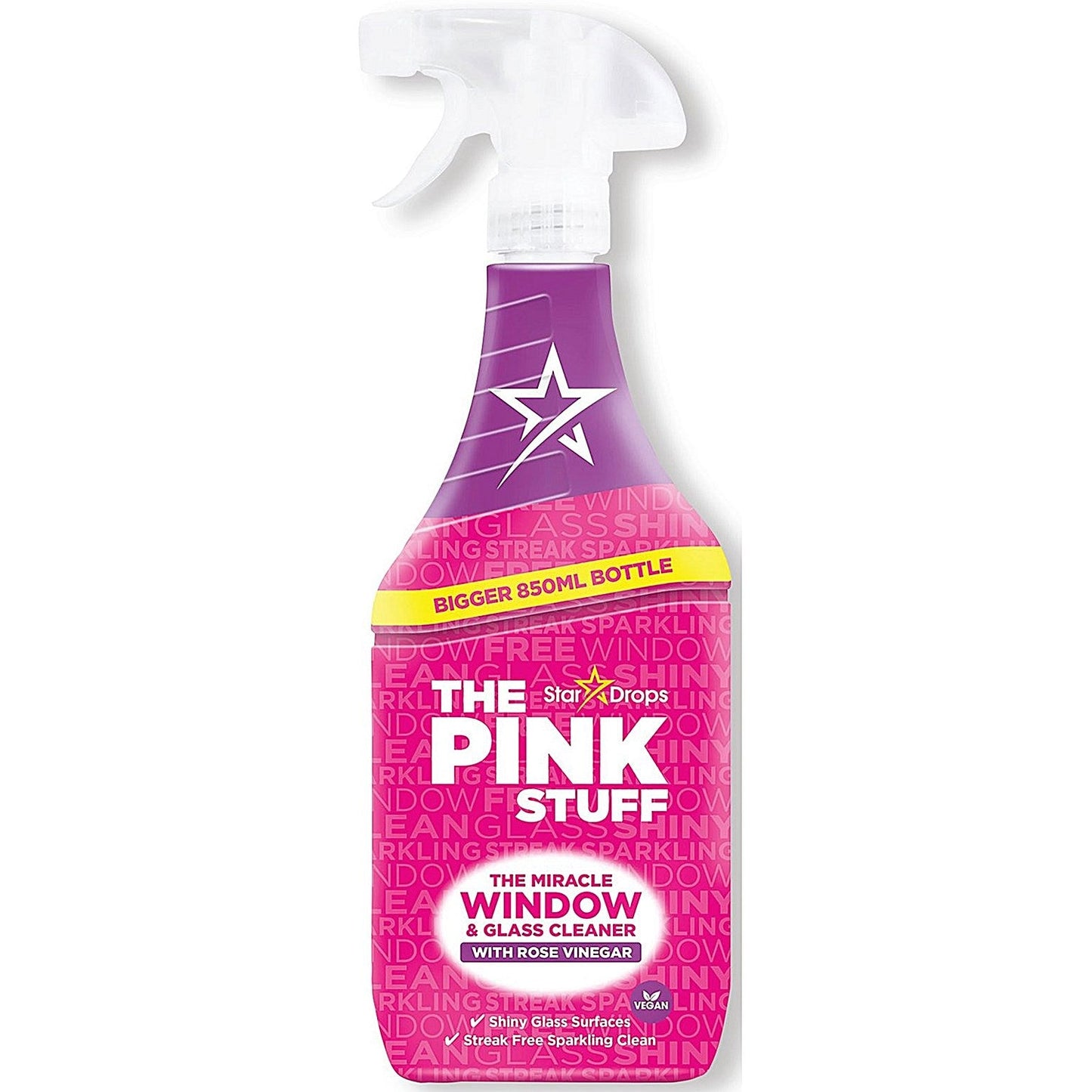 The Pink Stuff Window Cleaner with Rose Vinegar 850ml (Pack of 12) Easy2Order : TPS82217