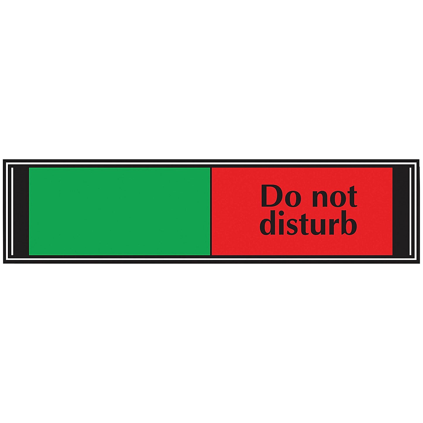 Do Not Disturb PVC Sliding Sign, 225x52mm, Black on Red and Green
