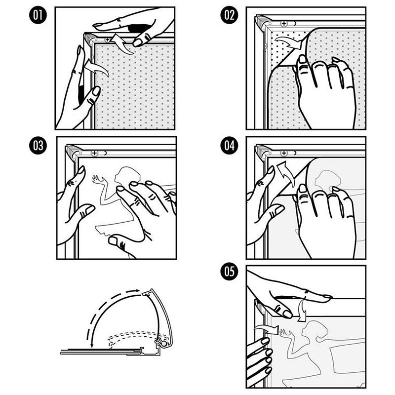 Stewart Superior Snap Frame, A2, Non-Glass, Chrome Easy2Order : UP22620
