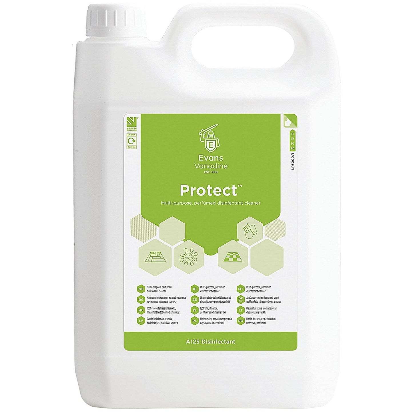 Evans Protect Disinfectant Cleaner, 5 Litres, Pack of 2 Easy2Order : VA00151