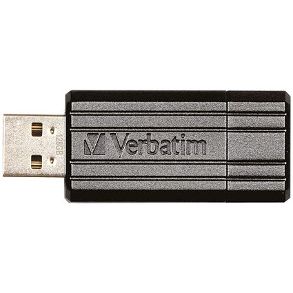 Verbatim Pinstripe USB 2.0 Flash Drive, 128GB