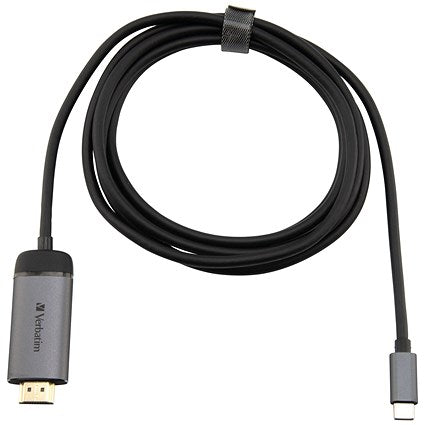 Verbatim USB C to HDMI Cable, 1.5m Lead, Silver