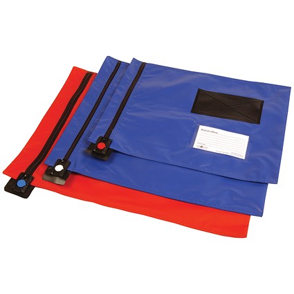 GoSecure Flat Mailing Pouch, 286x336mm, Blue